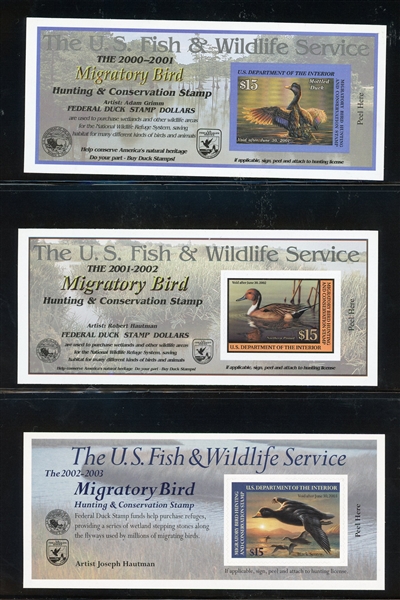 USA Scott RW66A-RW91A Self Adhesive Duck Panes, 1998-2024 (Face $505)