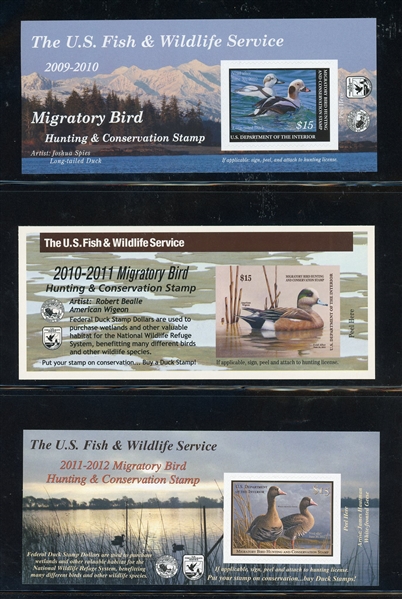 USA Scott RW66A-RW91A Self Adhesive Duck Panes, 1998-2024 (Face $505)