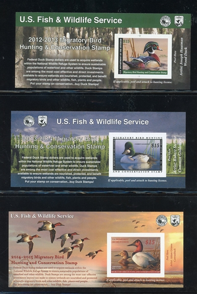 USA Scott RW66A-RW91A Self Adhesive Duck Panes, 1998-2024 (Face $505)