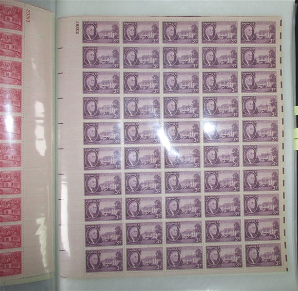 USA Mint Sheet Lot, 1940s to 41¢ Era (Face $590)
