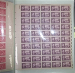USA Mint Sheet Lot, 1940s to 41¢ Era (Face $590)