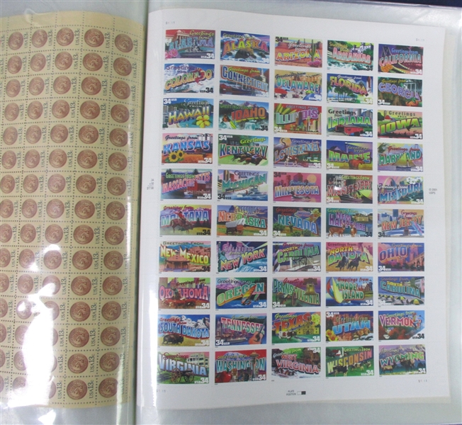 USA Mint Sheet Lot, 1940s to 41¢ Era (Face $590)