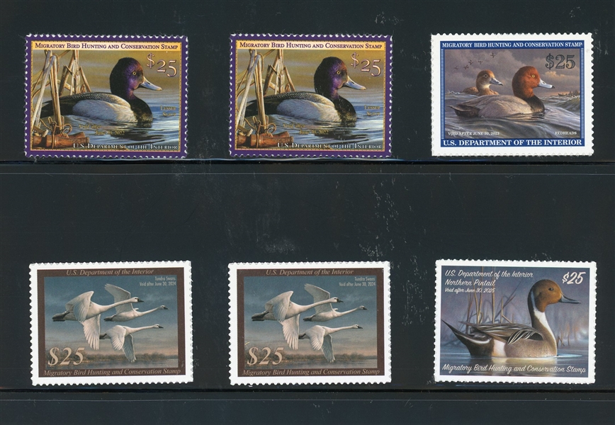 USA Modern Duck Stamps, All $25 Values (Face $450)