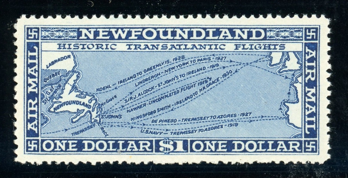 Newfoundland Scott C8 MNH VF, 1931 Routes (SCV $120)