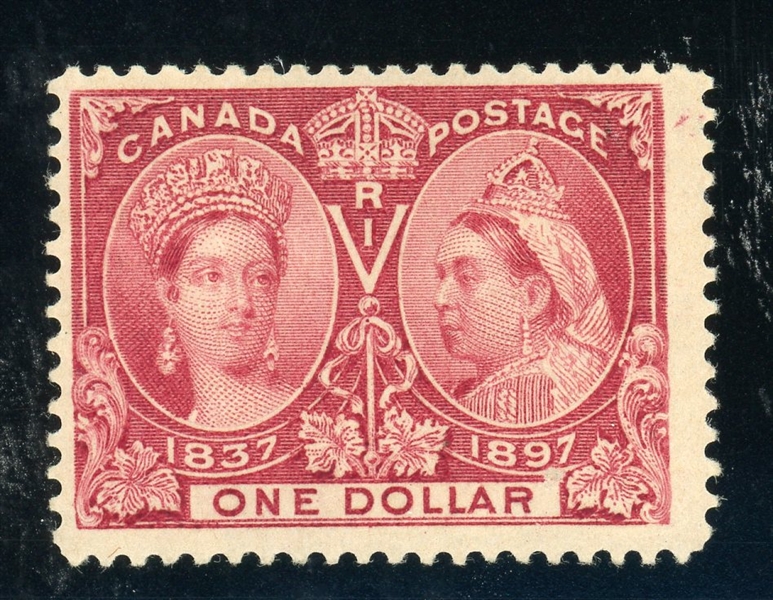Canada Scott 61 MH Fine+, 1897 $1 Jubilee (SCV $750)