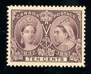 Canada Scott 57 MNH Graded XF-S 95, 10¢ Jubilee, 2007 PF Cert (SMQ $900)