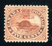 Canada Scott 15 MLH F-VF, 18515¢ Beaver with 1997 APS Certificate (SCV $1400)
