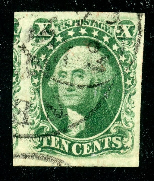 USA Scott 15 Used Graded XF-Sup 95, 1855 10¢ Washington (SMQ $650)