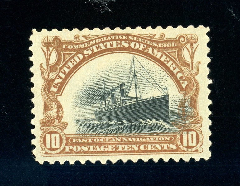 USA Scott 299 MH VF, 1901 10¢ Pan Am, Fast Boat! (Est $150-250)