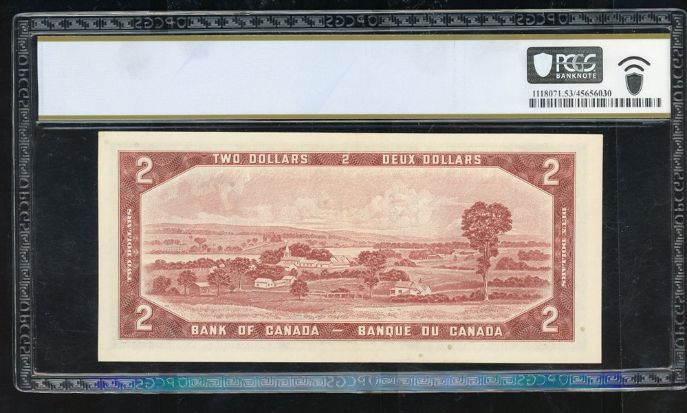 Canada 1954 $2, BC-38b, Pick #76b, PCGS 53 About Unc (Est $40-60)