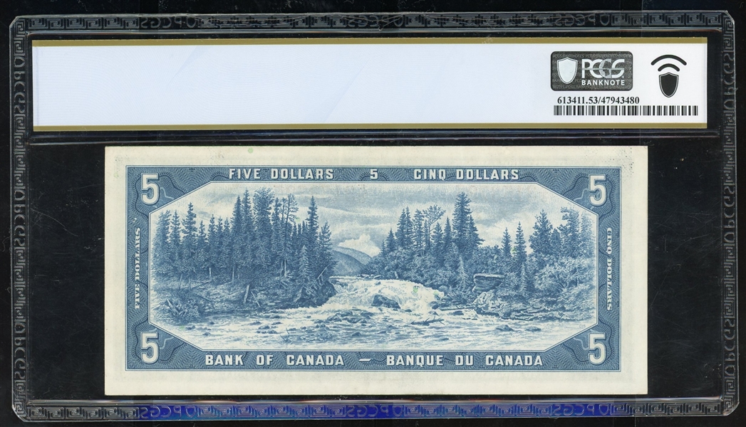 Canada 1954 $5, BC-39b, Pick #77b, PCGS 53 PPQ About Unc (Est $60-80)