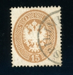 Austria Lombardy-Venetia Scott 19 Used F-VF, 2009 APEX Cert (SCV $285) 