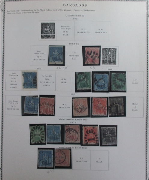 British B-C Countries on Scott Pages (Est $600-700)