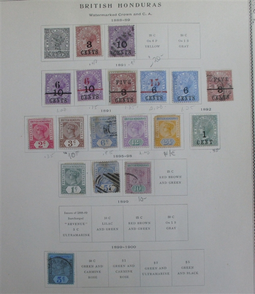 British B-C Countries on Scott Pages (Est $600-700)