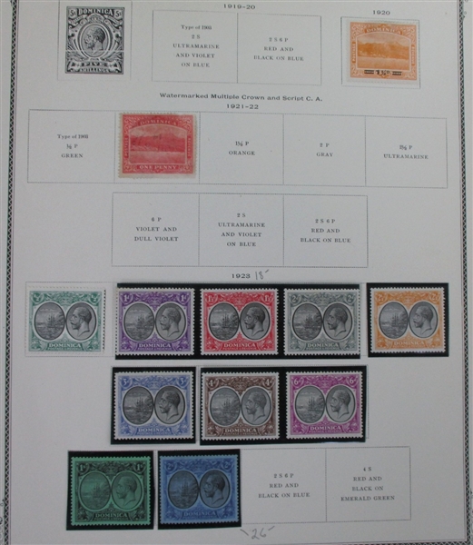 British D-N Countries on Scott Pages (Est $600-700)