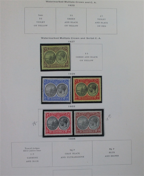 British D-N Countries on Scott Pages (Est $600-700)