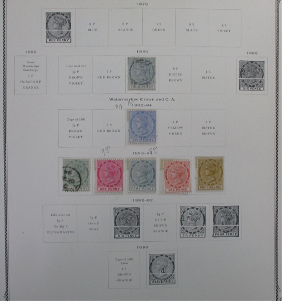 British S-V Countries on Scott Pages (Est $400-500)
