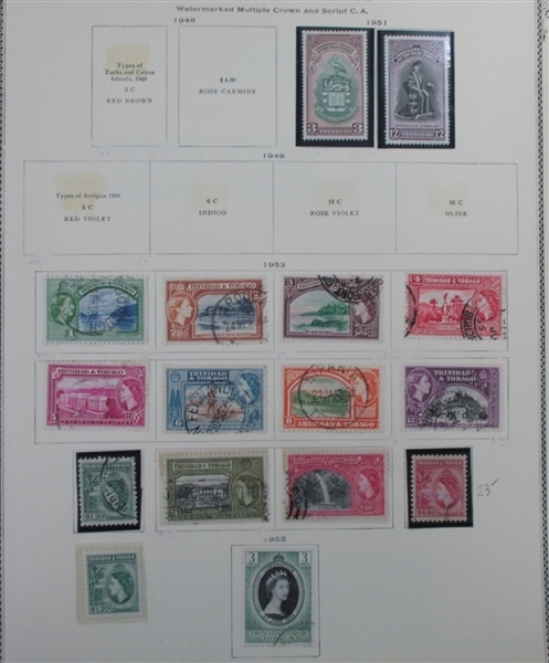 British S-V Countries on Scott Pages (Est $400-500)