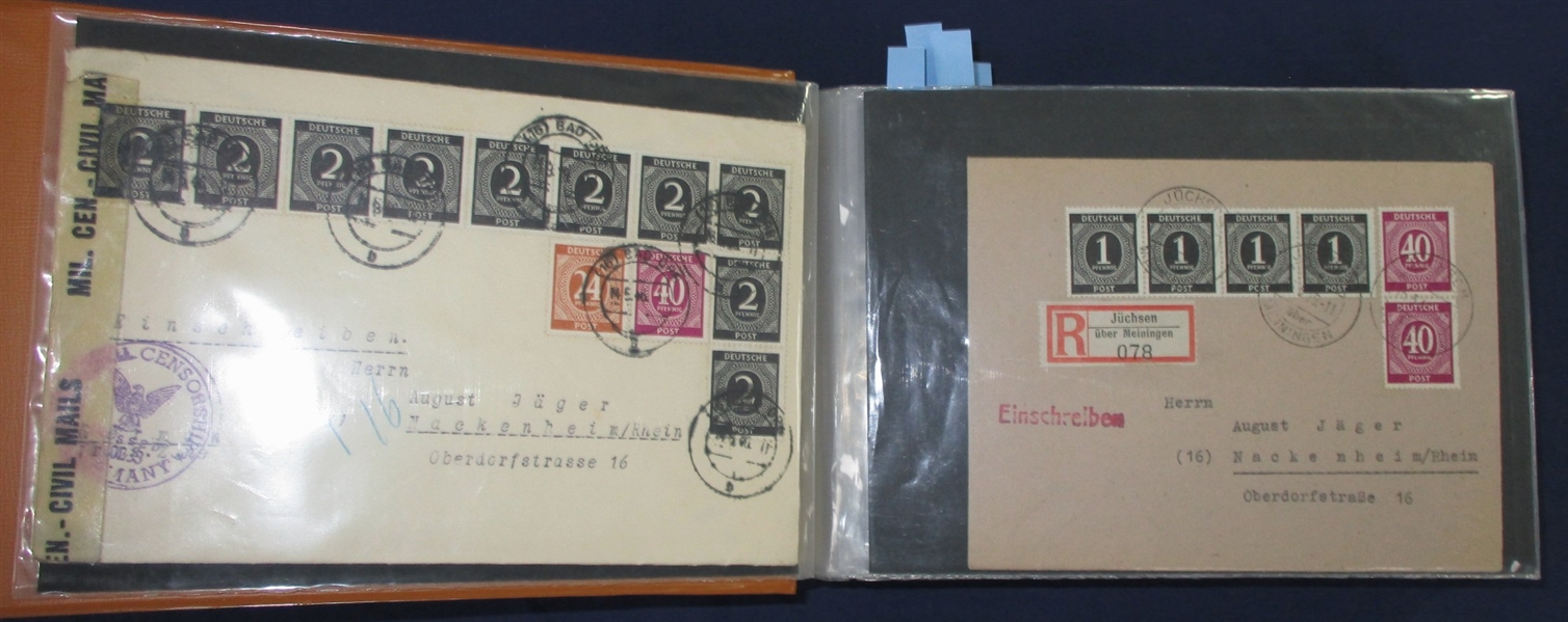 German Cover/Card Group - Post WWII German Occupation (Est $200-300)