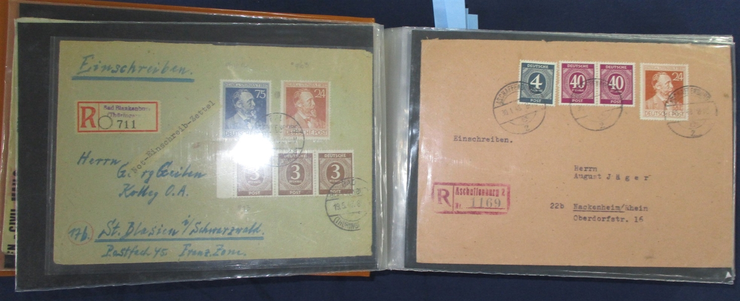 German Cover/Card Group - Post WWII German Occupation (Est $200-300)