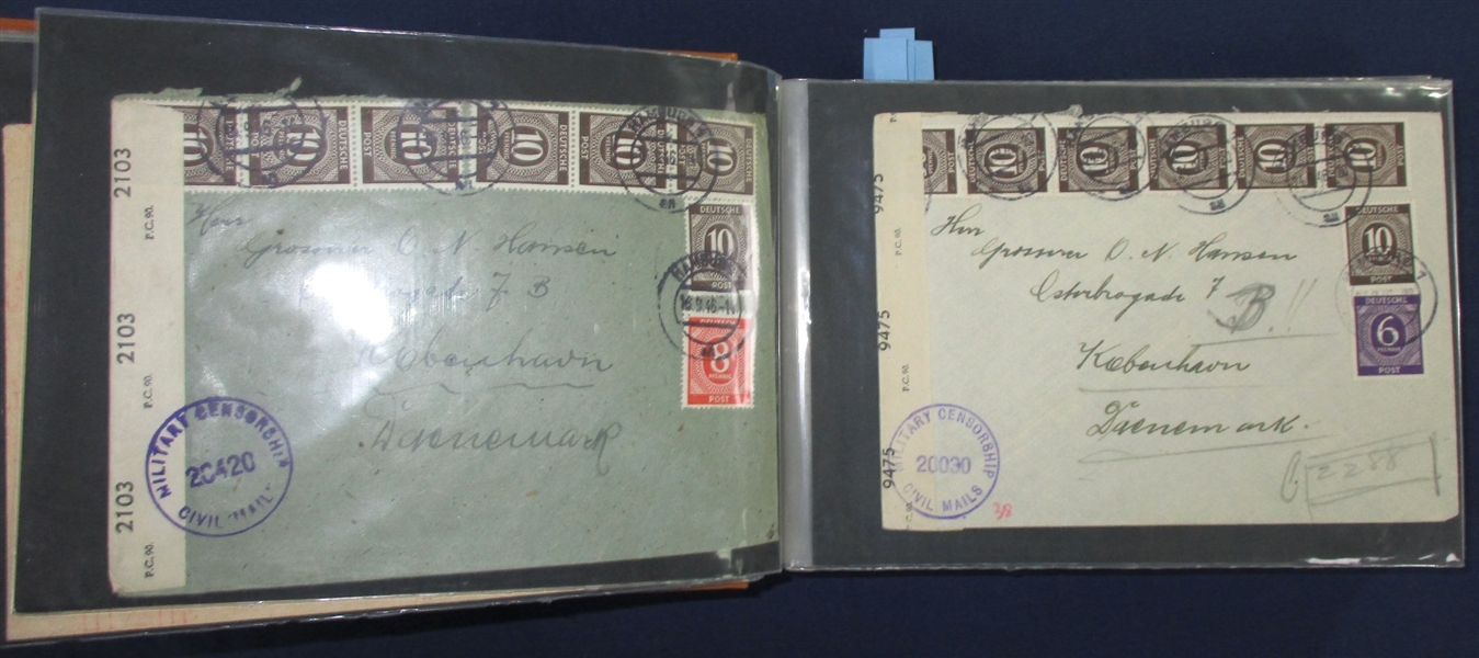 German Cover/Card Group - Post WWII German Occupation (Est $200-300)