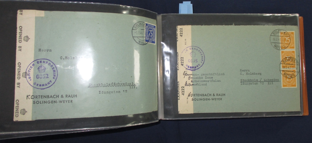 German Cover/Card Group - Post WWII German Occupation (Est $200-300)