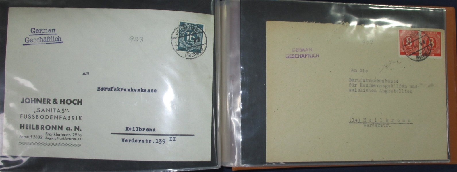 German Cover/Card Group - Post WWII German Occupation (Est $200-300)