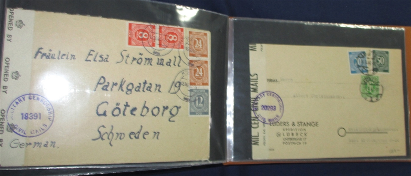 German Cover/Card Group - Post WWII German Occupation (Est $200-300)