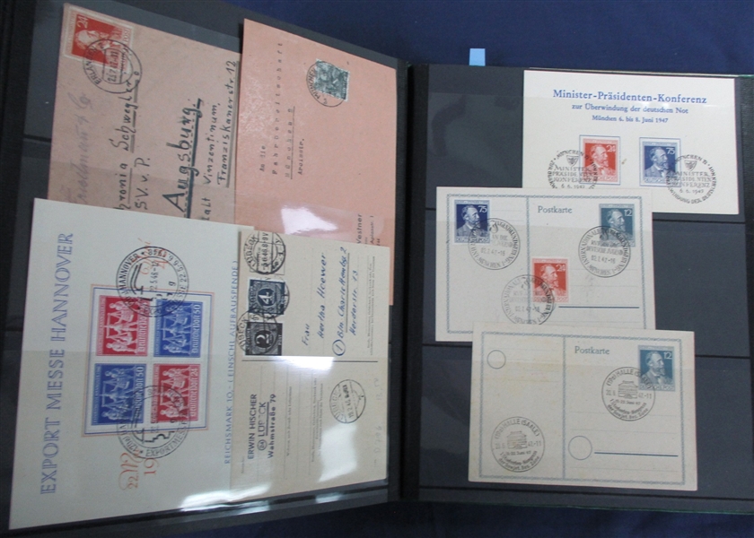 German Cover/Card Group - Post WWII German Occupation (Est $150-200)
