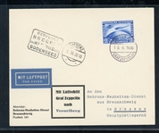 Germany Scott C38 Zeppelin Cover (SCV $375)