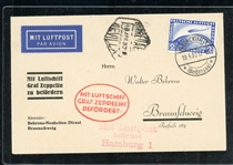 Germany Scott C36 Zeppelin Cover (SCV $90)