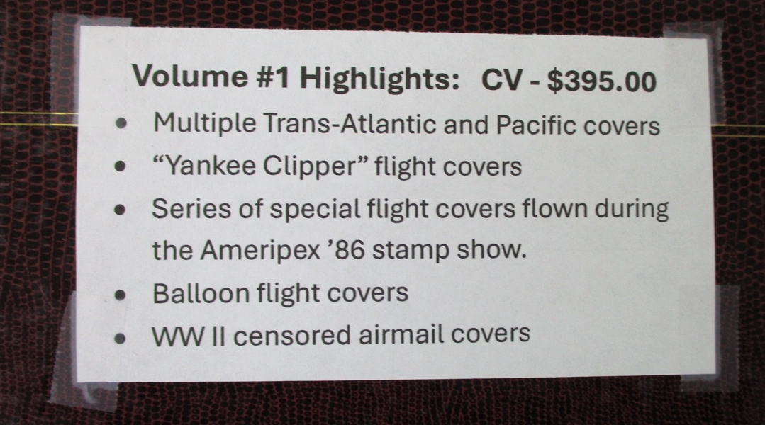 Airmail Postal History Volume 1 (Est $200-250)