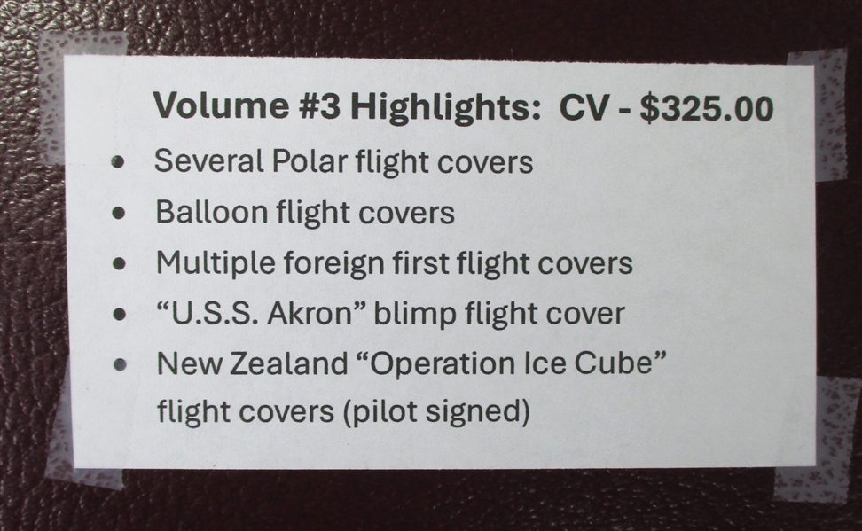 Airmail Postal History Volume 3 (Est $175-250)