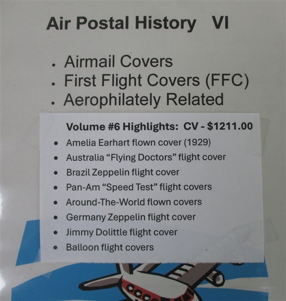 Airmail Postal History Volume 6 (Est $400-500)