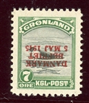 Greenland Scott 21 MNH with Inverted Overprint (SCV $1000)