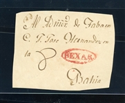 BEXAR Cancel on Cover Front to Bahia Texas (Est $500-750)