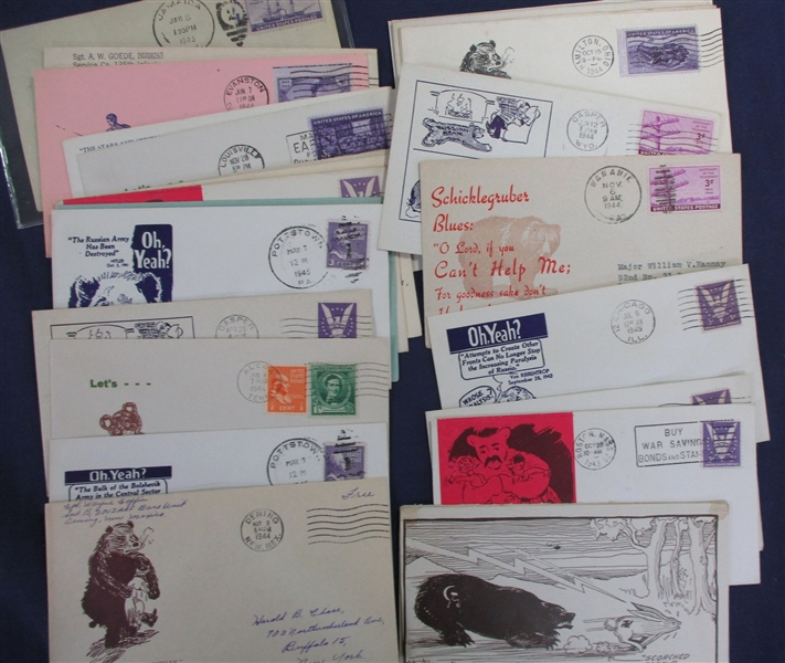 USA WW2 Patriotic Covers with Bears (Est $100-150)