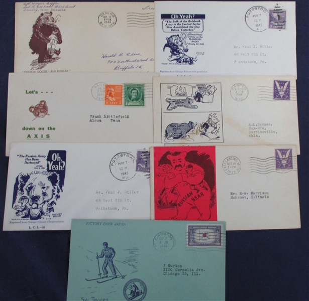 USA WW2 Patriotic Covers with Bears (Est $100-150)