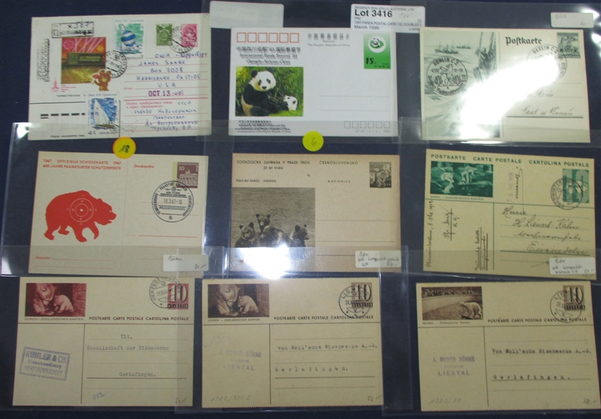 Foreign Postal Stationary Group with Bears as Topic (Est $150-200)