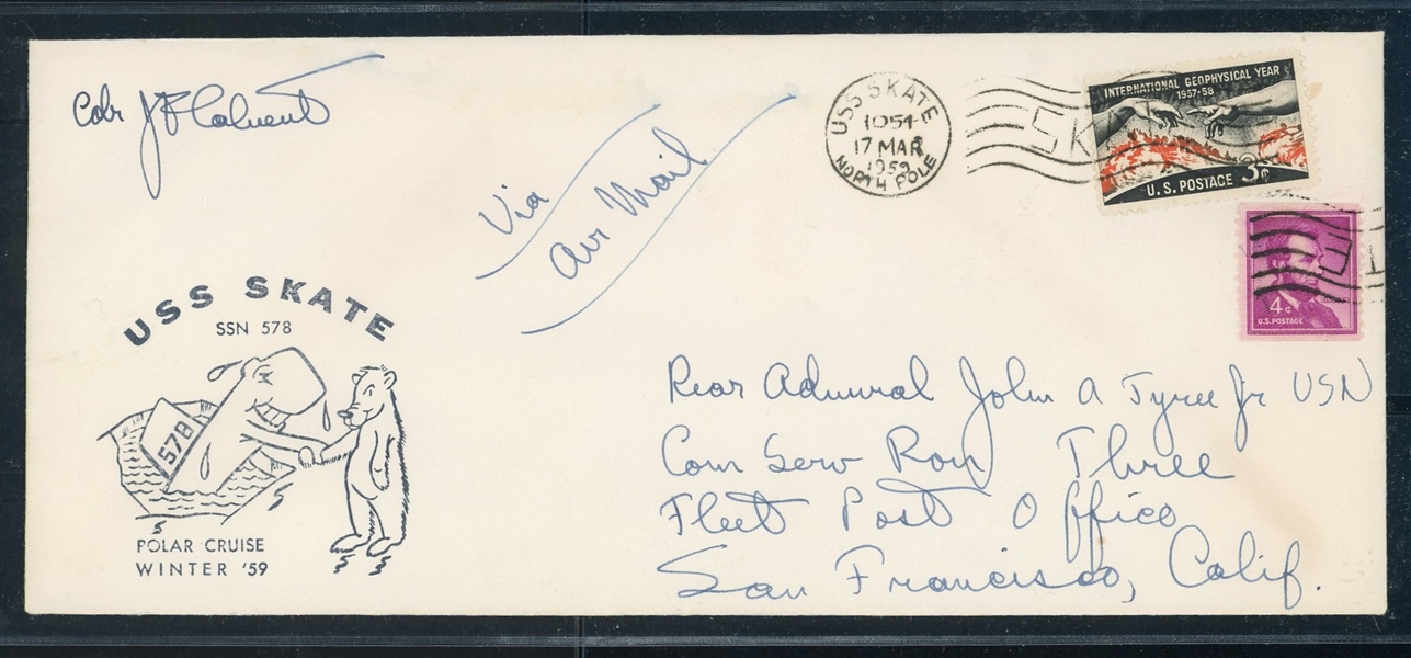 Commander J.F. Calvert Cover with Historical Letter (Est $175-250)