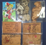 Postcards - 21 Leather and Novelty Cards, All Bear Related (Est $100-120)