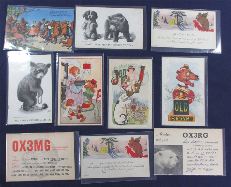 Postcards - Comic, Greeting, Etc - All Bear Related (Est $100-120)