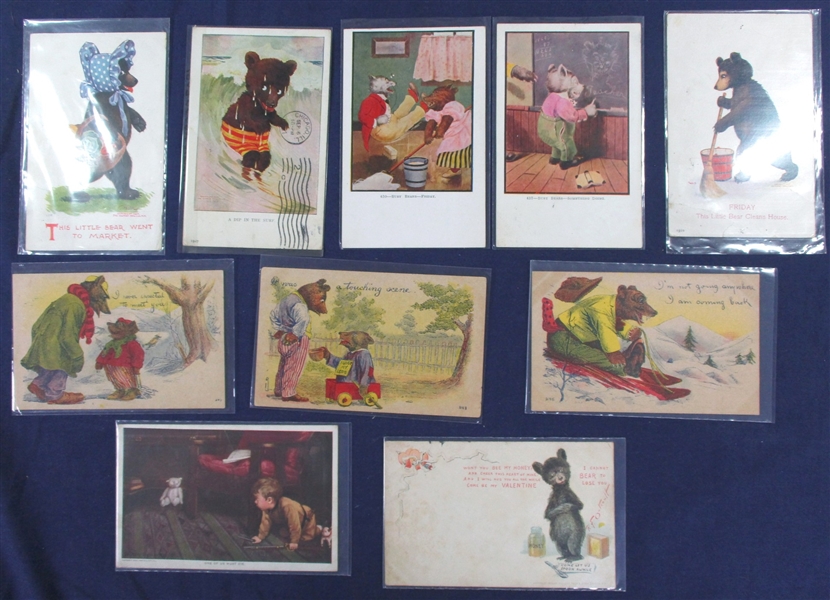 Postcards - Comic, Greeting, Etc - All Bear Related (Est $100-120)