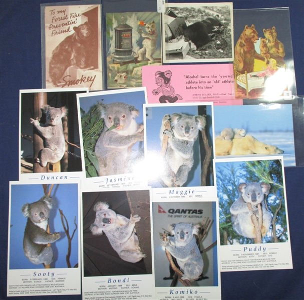 Medium Box of Ephemera - Mostly Bear Topical Related (Est $200-250)