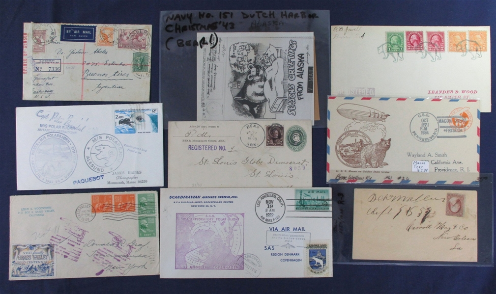Worldwide Postal History - Mostly Bear Thematic (Est $250-350)