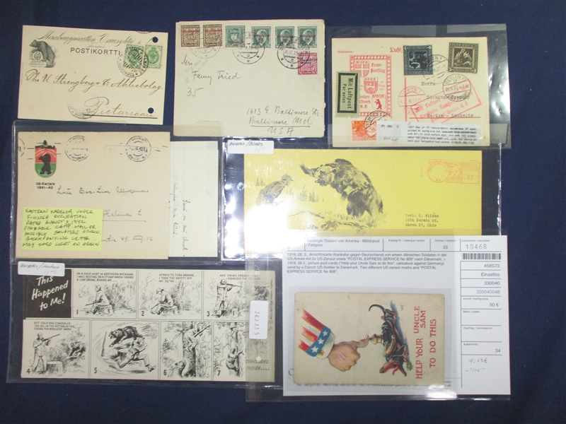 Worldwide Postal History - Mostly Bear Thematic (Est $250-350)
