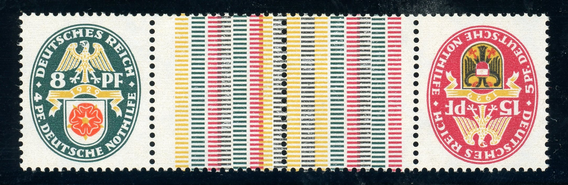 Germany Michel KZ15 MNH Strip from Booklet Pane (Mi €250)