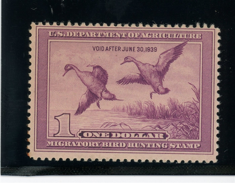 USA Scott RW5 MH Fine, 1938 Duck Stamp (SCV $200)