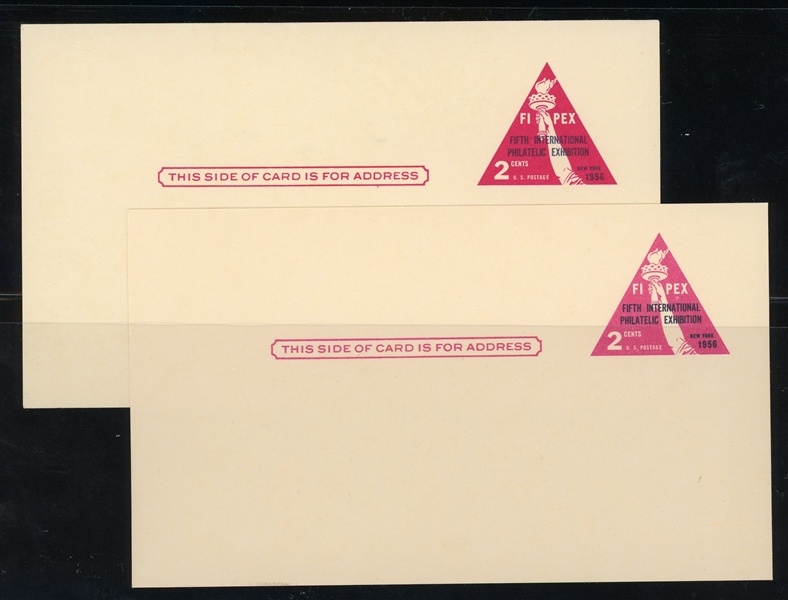 USA Scott UX44f Postal Card, 1956 Variety (SCV $100)