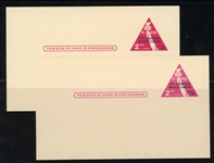 USA Scott UX44f Postal Card, 1956 Variety (SCV $100)